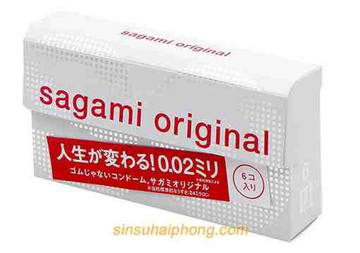 Bao cao su Sagami Original 0.02 hop 6 chiec - sìn sú Hải Phòng