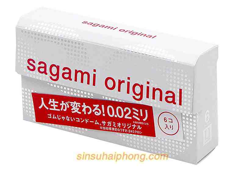 Bao cao su Sagami Original 0.02 hop 6 chiec - sìn sú Hải Phòng