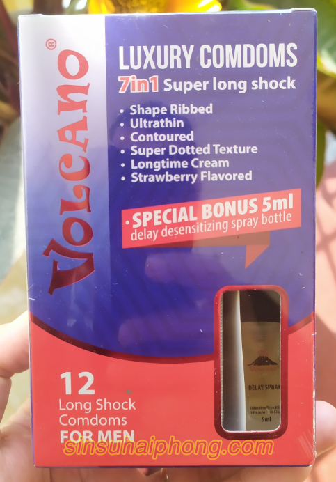 Bao cao su Volcano Luxury 7 in 1 size nho - sìn sú Hải Phòng