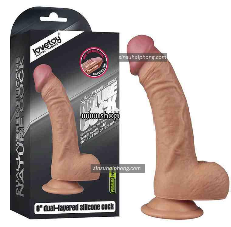 duong vat gia dinh tuong lovetoy nature 18cm 2 tho mau da nhu that xxx - sìn sú Hải Phòng