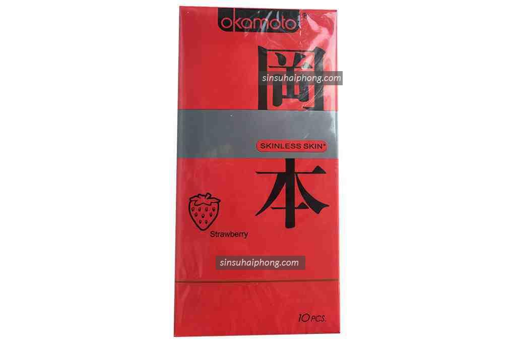 bao cao su okamoto strawberry huong dau tay 1 - sìn sú Hải Phòng