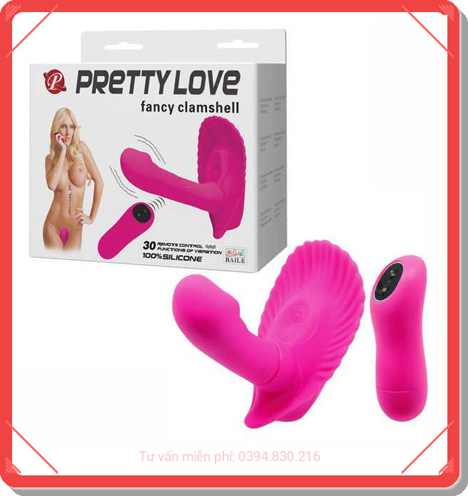 sử dụng trứng rung không dây gắn quần lót hình dương vật 